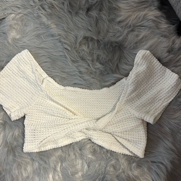 Cropped knitted tee - Picture 2 of 2